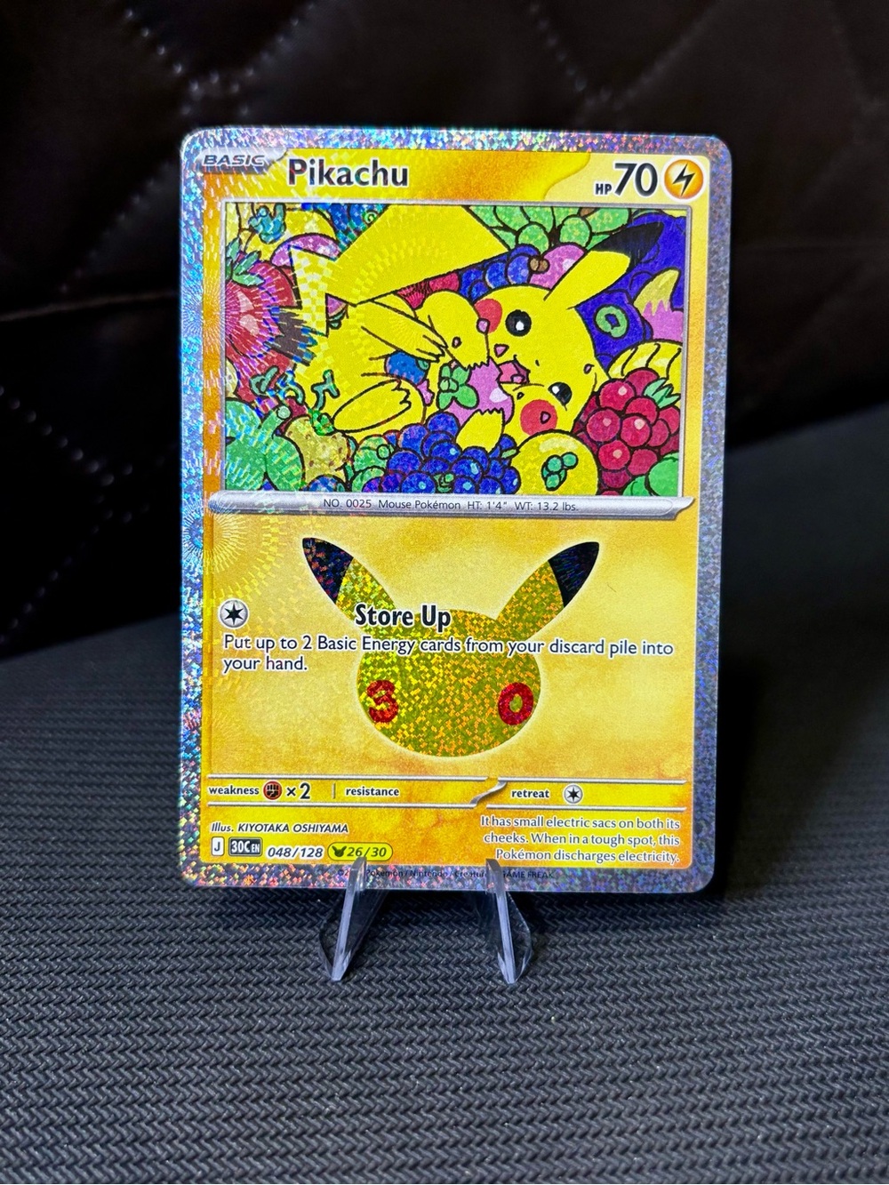 2026 Pokemon 30th Anniversary Pikachu 048/128 (26/30) Holo Foil